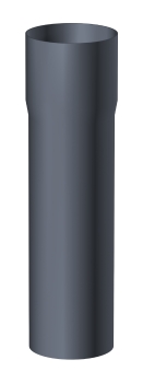 Fallrohr 80 mm mit Muffe Länge 2 Meter Aluminium Anthrazit für Dachrinnensystem NW 100 Anthrazit